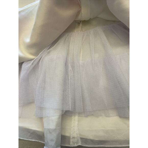 American Princess Size 5 Formal Dress Cream Hot Pink Rosettes Dbl Crinolines EUC - Picture 10 of 12